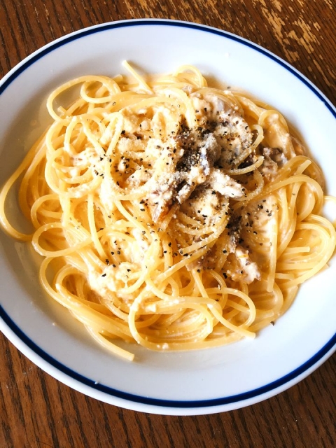 クリーム系のパスタ